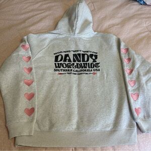 Gray and Pink Heart Women's Sweater